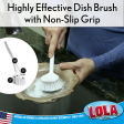 Dish Brush with Scraper, w  Non-Scratch Bristles Fashion