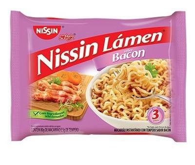 Nissin Lamen Instant Noodle Bacon 2.64Oz | Miojo Macarrão Instantâneo Sabor Bacon 85g For Cheap