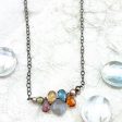 Mini Katie PopArt Oxidized Silver Colorful Gem Necklace Cheap