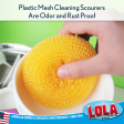 Plastic Mesh Scourer - 2 pack, each 3.375  x 1.25  Discount