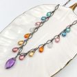 Amethyst and Colorful Drape Necklace Fashion