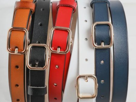 Versatile Skinny Leather Belt - Timeless Style for Every Outfit Fashion