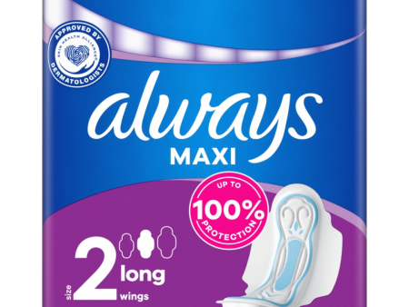 Always Maxi Pads Long With Wings 12s For Cheap