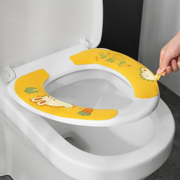 T Toilet seat Four seasons universal household stick type sitting toilet cover cute waterproof washable toilet seat mat Online