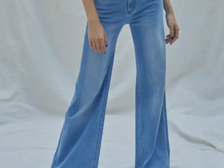 High-Rise Flared Stretch Jeans Fashion