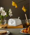 Butter Dish with Top (White) For Discount