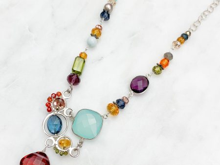 Boho Arianna Marsala Quartz Statement Necklace Online Sale