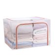 Transparent storage box Clothing organizer storage box Clothing storage clamshell steel frame folding large capacity storage Sale