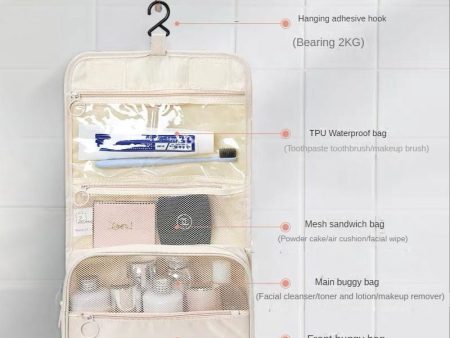 Travel Waterproof Hook Amenity Bag Makeup Oxford Cloth Multifunctional Folding Hanging Travel Storage Bag Sale