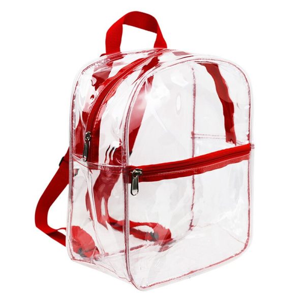 Transparent Schoolbag Fashion High Visibility Children s Beach Backpack Security Free Transparent PVC Schoolbag Storage For Discount