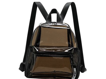 Tourism Commemorative PVC Large Capacity Transparent Backpack for Men and Women Waterproof Student Bag Storage Online Sale