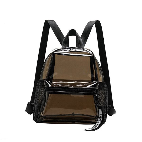 Tourism Commemorative PVC Large Capacity Transparent Backpack for Men and Women Waterproof Student Bag Storage Online Sale