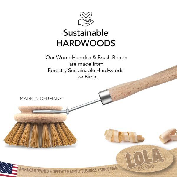 The Original  Dishwashing & Vegetable Brush, Eco-Friendly Birch Wood For Sale