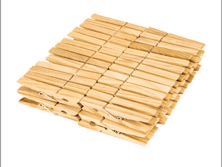 Wood Spring Clothespins - 50 count Online Sale