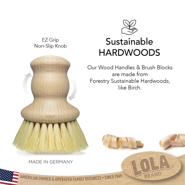 The Original  Tampico Le Brush - Tampico Bristle Vegetable Brush with Comfort Wood Knob Online Sale