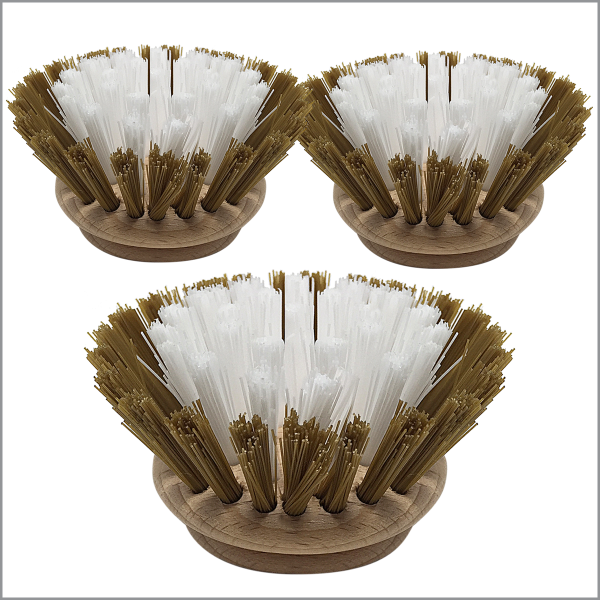 The Original  Dishwashing & Vegetable Brush Replacement Heads - 3 Pack Online Hot Sale