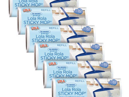 Lola Rola Sticky Mop Refill, 6 Count, #903-M Supply