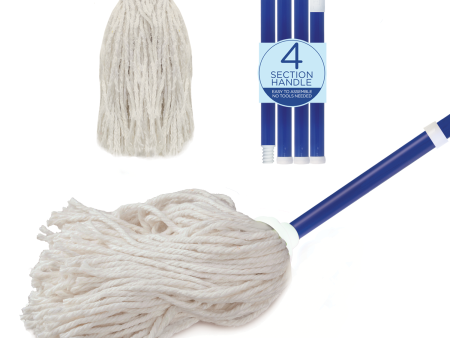 Cotton Deck Mop, White, w  4-Ply High Quality Yarn Online