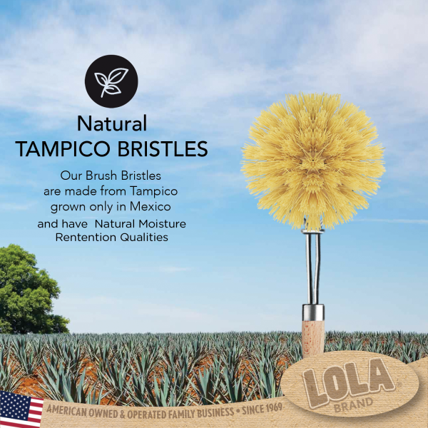 The Original  Tampico Vegetable & Dish Brush - Small Head Supply