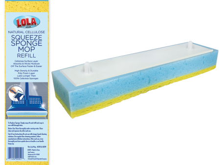 Natural Cellulose Squeeze Sponge Mop Refill, 9  Head Online