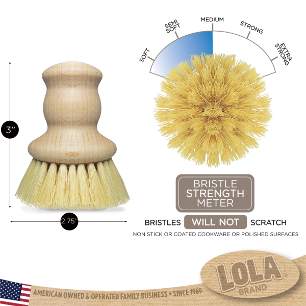 The Original  Tampico Le Brush - Tampico Bristle Vegetable Brush with Comfort Wood Knob Online Sale