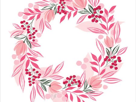 CTD309 - Pink Wreath - 12x12 Online Sale