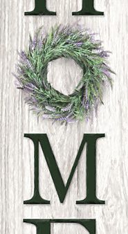 LD3664 - Home Flower Lavender Wreath Sign  - 12x36 Discount