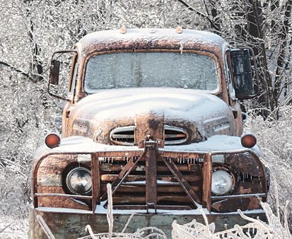 LD3579 - Icy Rustic Truck - 12x16 For Sale