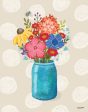 LAR641 - Rainbow Blooms in Blue Vase - 12x16 Fashion