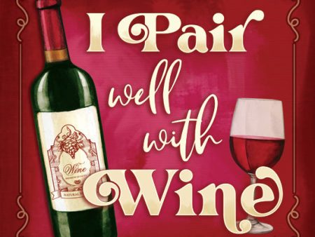 MOL2827 - I Pair Well with Wine - 12x12 For Sale