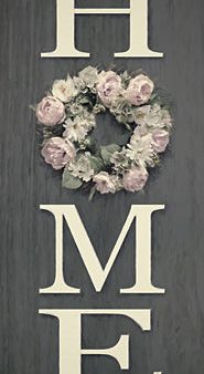 LD3667 - Vintage Home Peony Wreath I Sign  - 12x36 Online