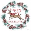 ET378 - Happy Holidays Reindeer - 12x12 Hot on Sale